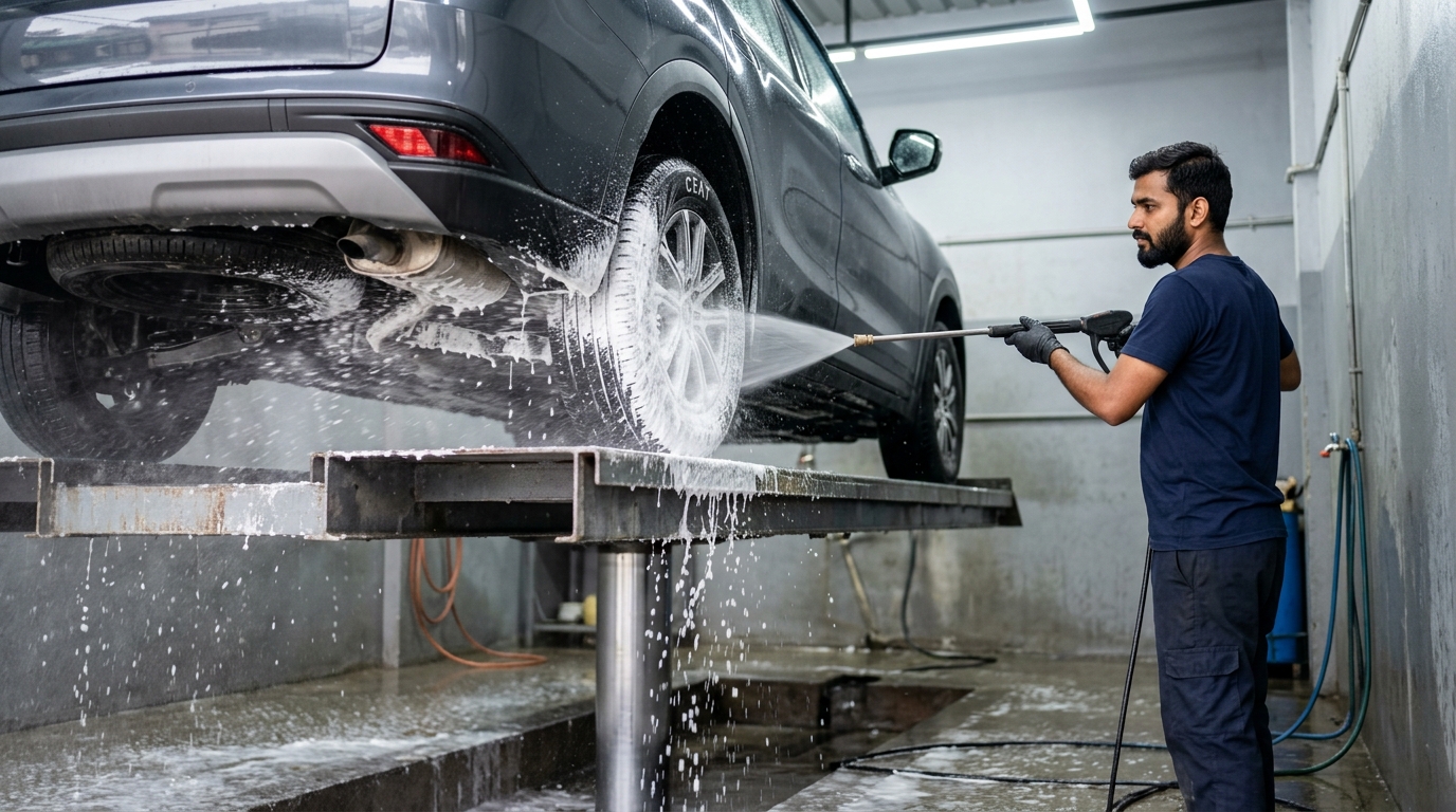 Full Car Wash at A1 Car Wash Hyderabad